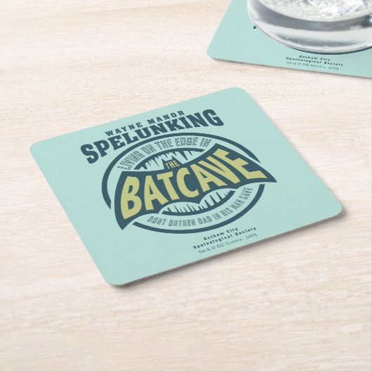 父の日 |彼の洞窟でパパを気にしない スクエアペーパーコースター (アングル)