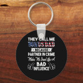 父の日 |彼らは私をボーナスパパと呼ぶ キーホルダー (正面)