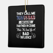 父の日 |彼らは私をボーナスパパと呼ぶ セラミックオーナメント (左)