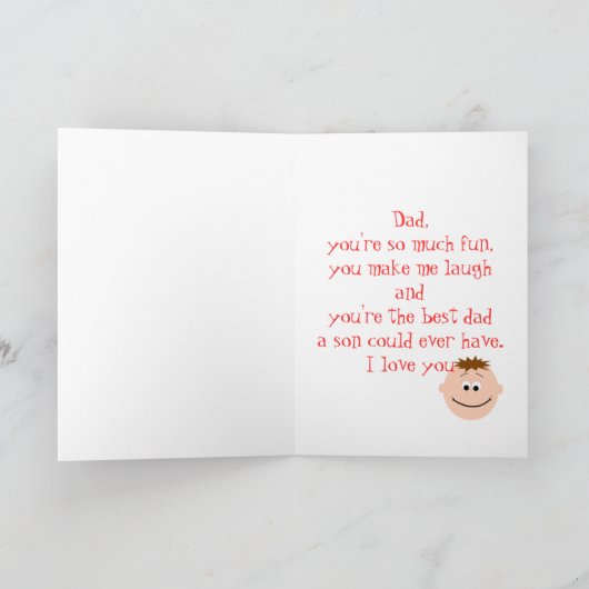 父の日（息子） カード (内部)