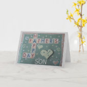 父の日 – 息子 – スクラップブックカード カード (黄色い花)