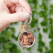父の日、愛あなたパパカスタム写真 キーホルダー (手)