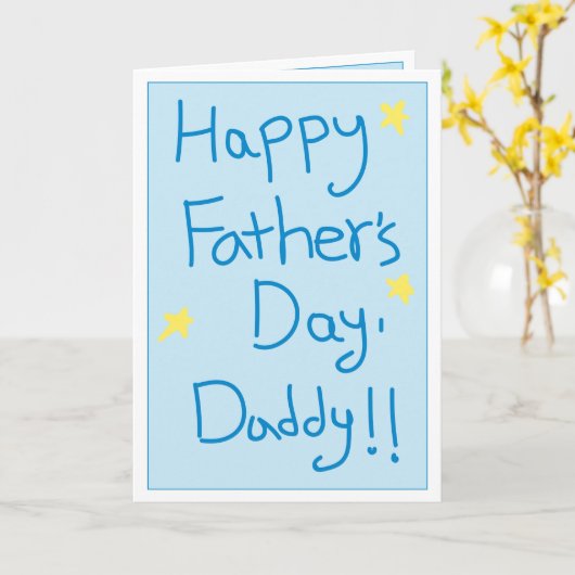 父の日: 愛 カード (黄色い花)