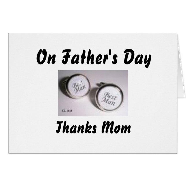 父の日、感謝のお母さん (正面横)