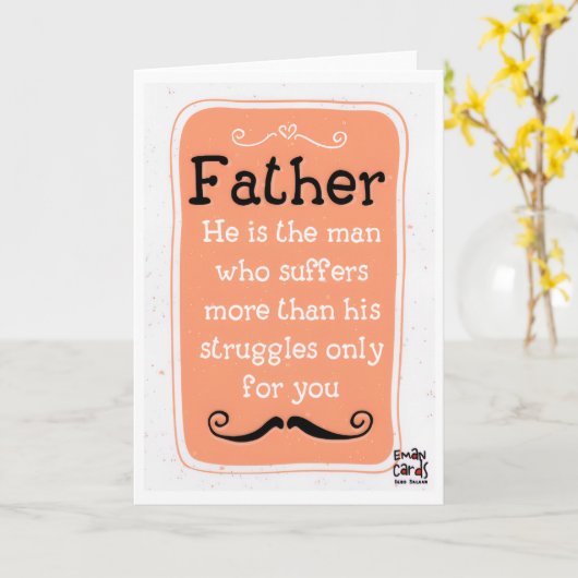 父の日 - 感謝 カード (黄色い花)