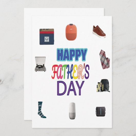 父の日 招待状 (正面/裏面)