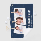 父の日|最高のパパEver 3フォトコラージュ ゴルフタオル (インサイチュ)