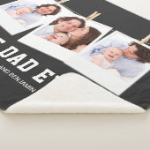 父の日|最高のパパEver 3フォトコラージュ シェルパブランケット (3/4)