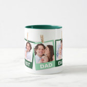 父の日 |最高のパパEver 3フォトコラージンググリーン マグカップ (中央)