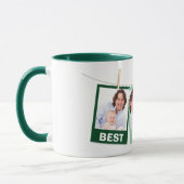 父の日 |最高のパパEver 3フォトコラージンググリーン マグカップ (左)