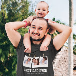 父の日 |最高のパパEver 3 Photo Collage Tシャツ<br><div class="desc">写真をアップお気に入りのロードし、お父さんの日の贈り物をユニーク作るためにパーソナライズされたあなたの名前を追加する。</div>