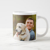 父の日、最高の愛犬家のパパ写真 ジャンボコーヒーマグカップ (右)