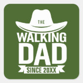 父の日 – 歩くパパ以来… スクエアシール (正面)