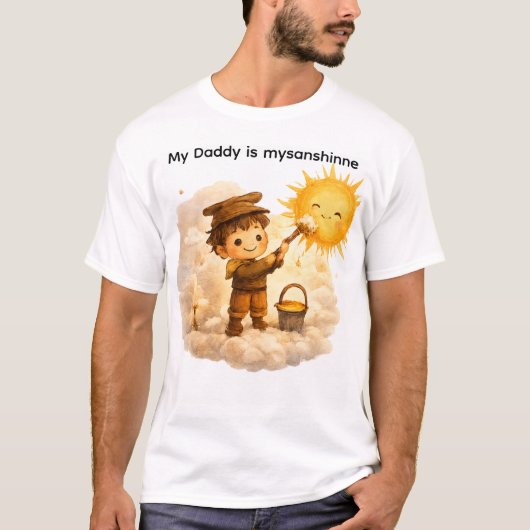 父の日 水彩 お父さん ワークショップ Tシャツ (正面)