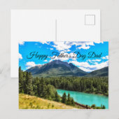 父の日 湖のある山の風景 ポストカード (正面/裏面)
