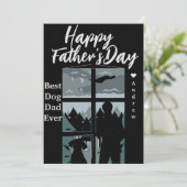 父の日 父と娘のシルエット ホリデーカード 招待状 (スタンド正面)