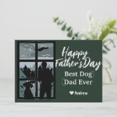 父の日 父と娘のシルエット ホリデーカード 招待状 (スタンド正面)