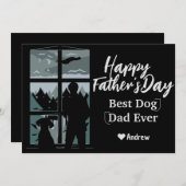 父の日 父と娘のシルエット ホリデーカード 招待状 (正面/裏面)