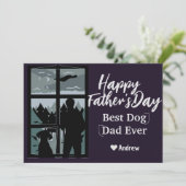 父の日 父と娘のシルエット ホリデーカード 招待状 (スタンド正面)