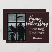 父の日 父と娘のシルエット ホリデーカード 招待状 (正面/裏面)