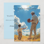 父の日 父と息子が野球をする (正面/裏面)