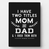 父の日 |父と母の2つのタイトル フォトプラーク (正面)