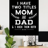 父の日 |父と母の2つのタイトル ポスター (ホームオフィス)