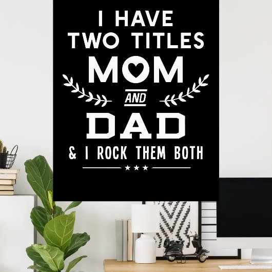 父の日 |父と母の2つのタイトル ポスター (ホームオフィス)