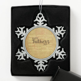 父の日，父の性質 スノーフレークピューターオーナメント