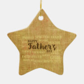 父の日，父の性質 セラミックオーナメント (正面)