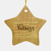 父の日，父の性質 セラミックオーナメント (裏面)