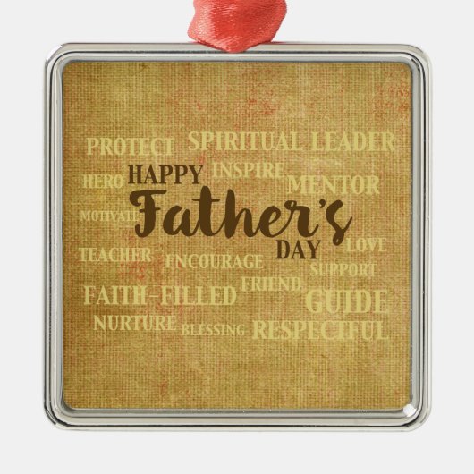 父の日，父の性質 メタルオーナメント (正面)