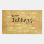 父の日，父の性質 長方形シール (正面)