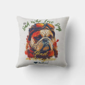 父の日，犬のパパ，オートバイ，シンプルモダン クッション (裏面)