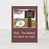 父の日/甘いおもしろいとパパよ教えう カード (正面)