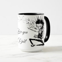 父の日 白黒ゾンビ マグカップ