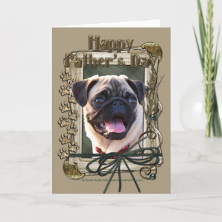 父の日 – 石の前足 – Pug カード