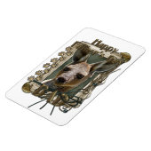 父の日 – 石の足 – カンガルー マグネット (左側)