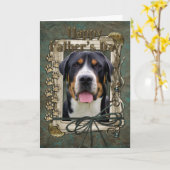 父の日 – 石の足 – ス素晴らしイス山 カード (黄色い花)