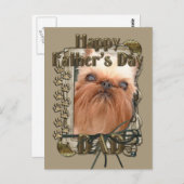 父の日 – 石の足 – ブリュッセルのグリフォン ポストカード (正面/裏面)