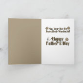 父の日 – 石の足 – ブルドッグ カード (内部)