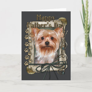 父の日 – 石の足 – Yorkshire Terrier カード