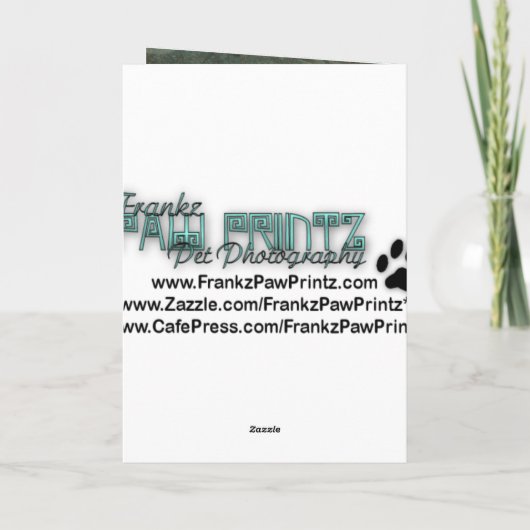 父の日 – 石の足 – Yorkshire Terrier カード (裏面)