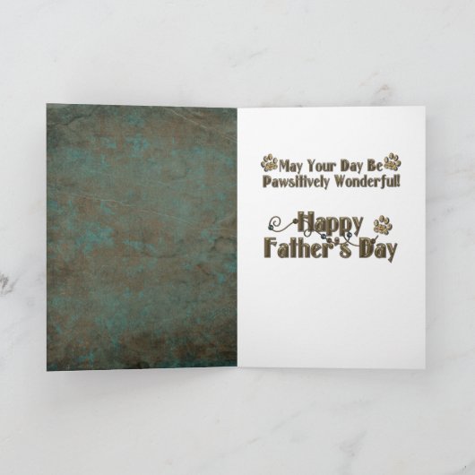父の日 – 石の足 – Yorkshire Terrier カード (内部)