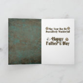 父の日-石造りの足- Airedale カード (内部)