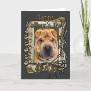 父の日-石造りの足- Shar Pei カード