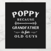 父の日 |祖父は年老いた人のための ワインラベル (シングルラベル)