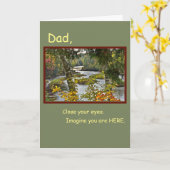 父の日"禅の瞬間" カード (黄色い花)