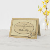 父の日 – 私たちの義理の息子へ カード (黄色い花)