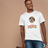 父の日 |私のヒーロー |写真とパパ Tシャツ